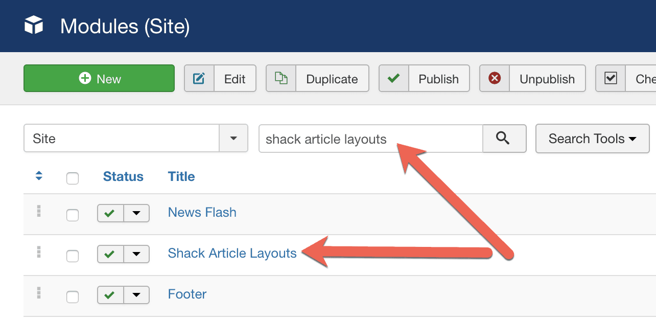 shack article layouts