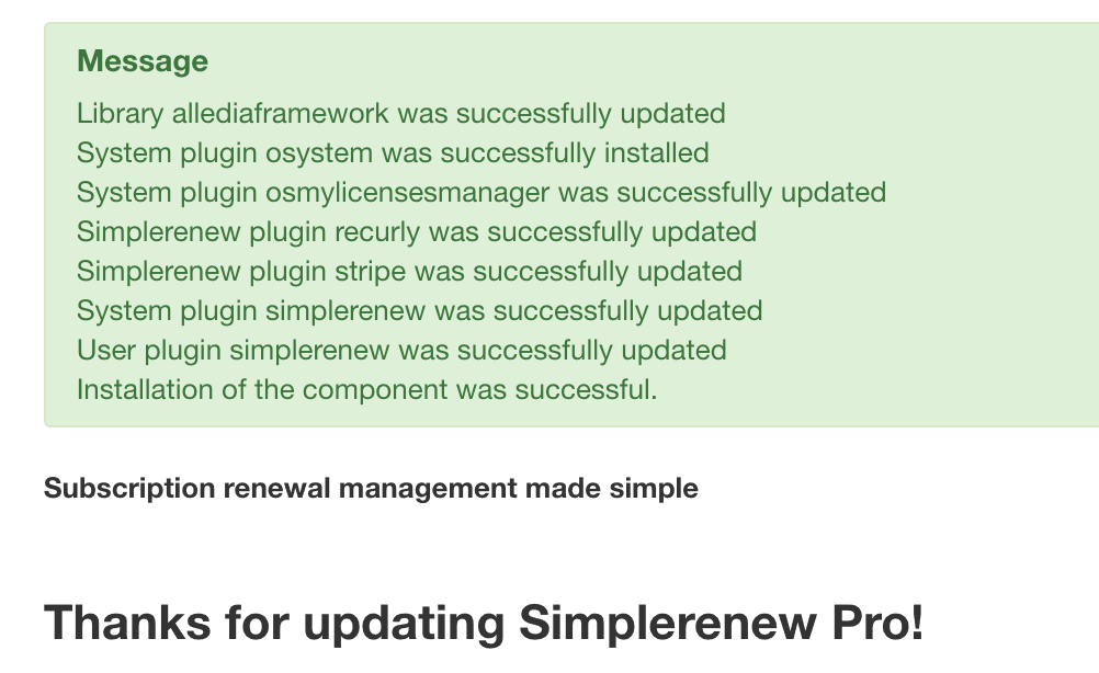 simple renew install