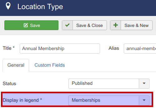 assign legend to location type