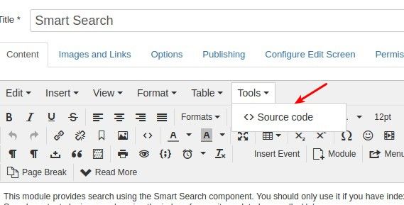 Source Code button
