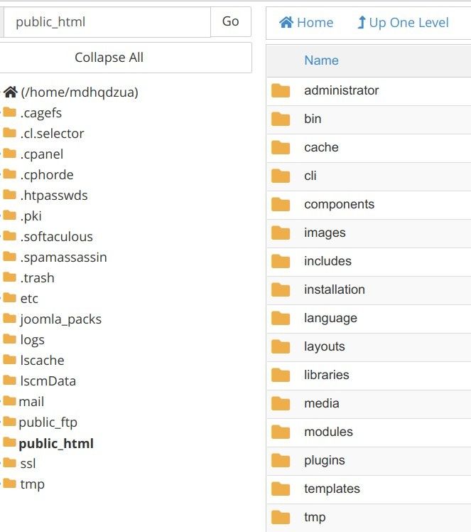 upload and unpack joomla installation files on your server