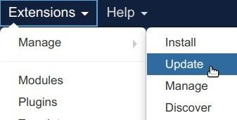 Go to Extensions - Manage - Update