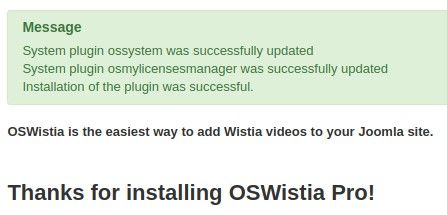OSWistia installed