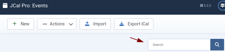 the search box