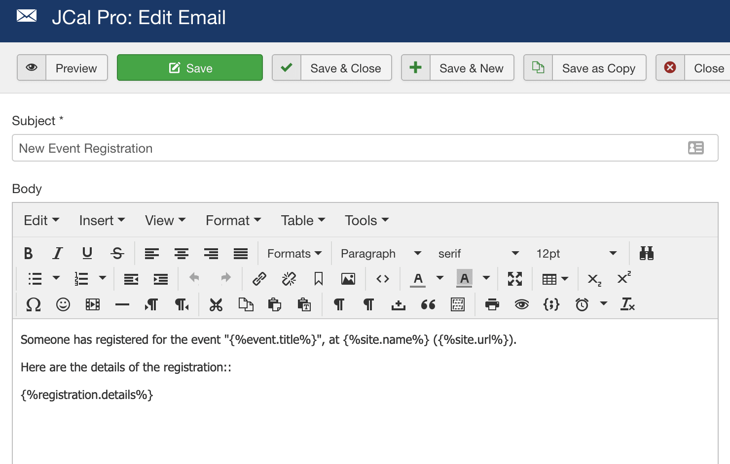 customize email