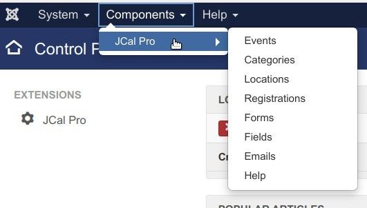 components jcalpro