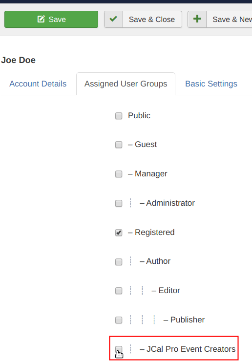 JCal Pro Event Creators new user group