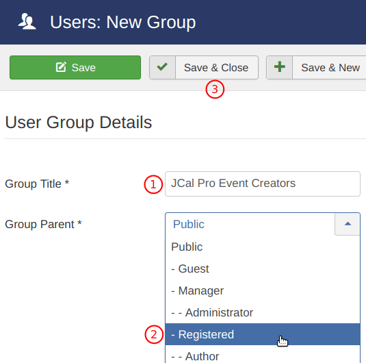 how to assign a front end event creator in jcal pro joomlashack event program creator