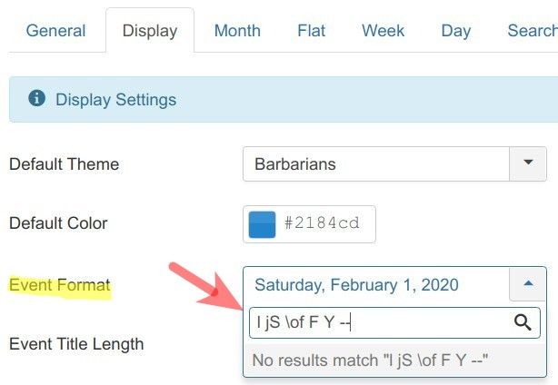 type in your custom php date format