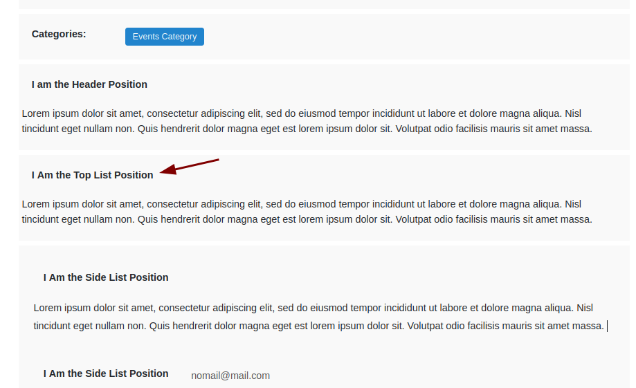 top list position