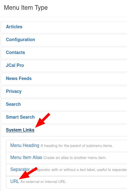 click system links url