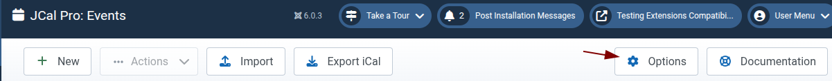 the options button