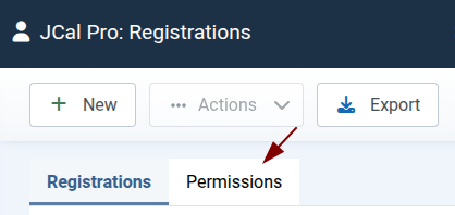 the permissions button