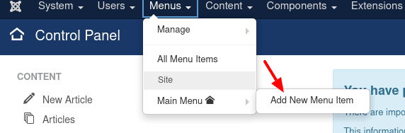 go to menus your menu add new menu