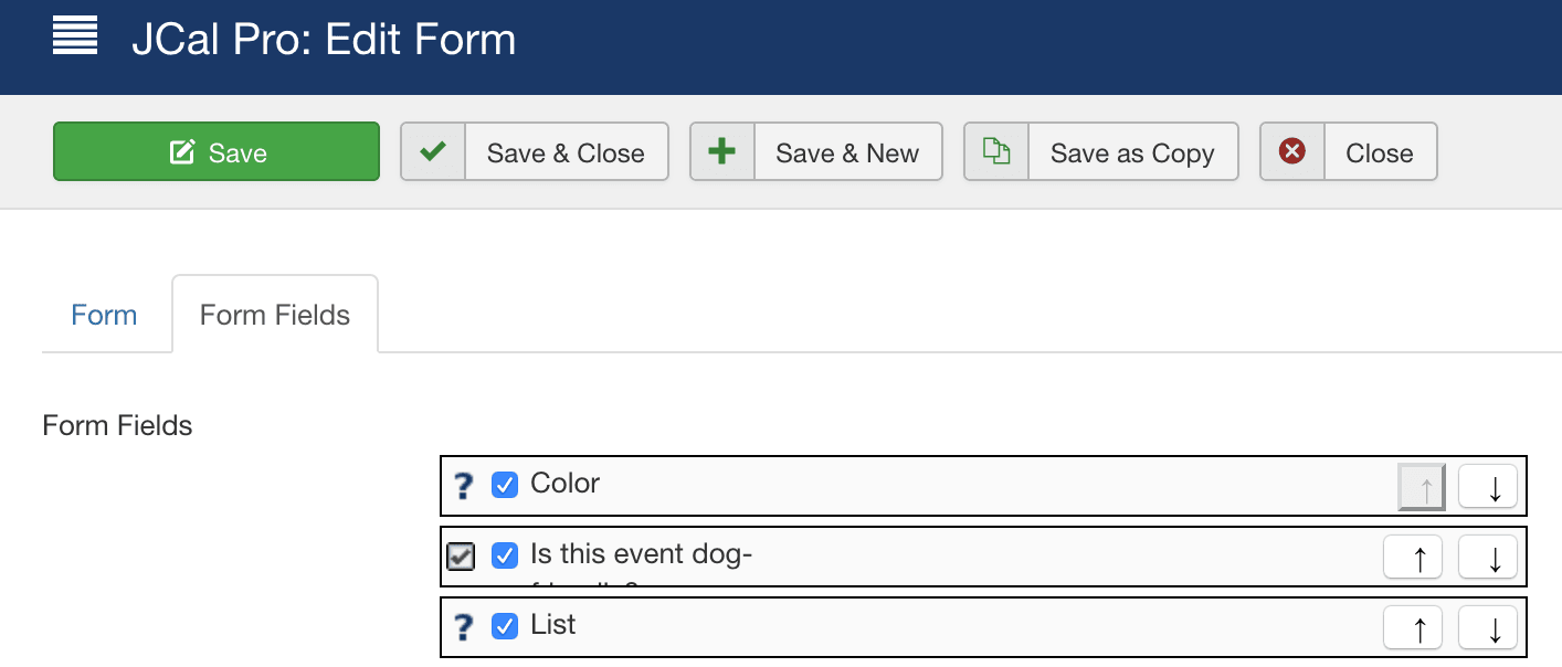 add form fields