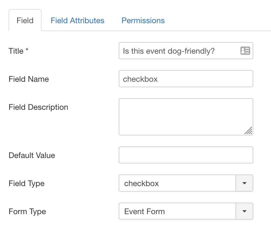 field options