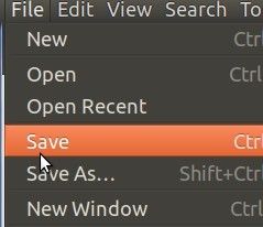 click file save