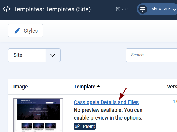 the template link