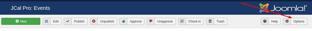 Options button