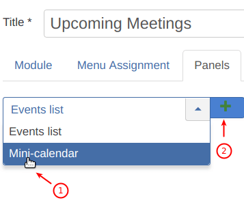 switch the panel to mini calendar