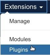 go to extensions plugins