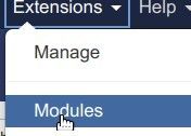 go to extensions modules