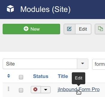 find the jinbound form pro module