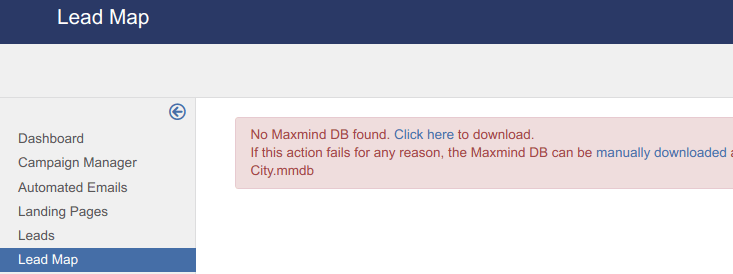 no maxmind db found