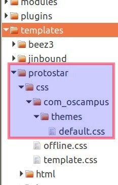 create your own oscampus template folders and file