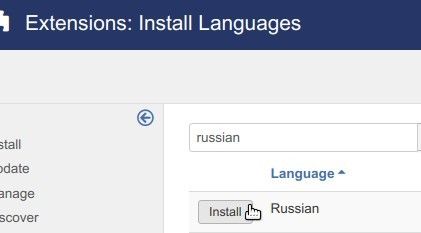 find your language and click install