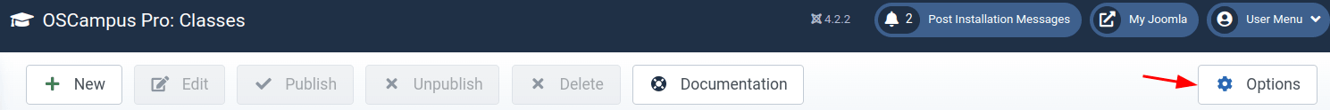 the options button