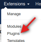 go to extensions plugins