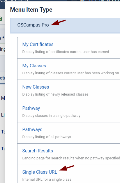 Single Class URL link