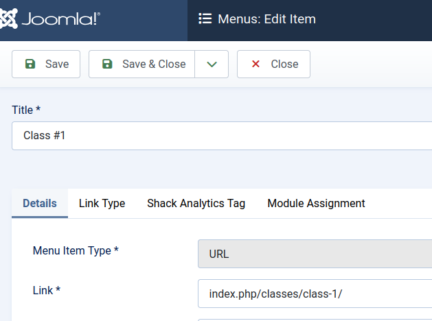 Single class URL