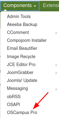 go to components oscampus pro