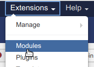 go to extensions modules