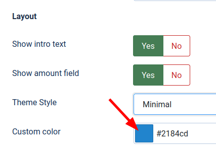 j4 the custom color setting