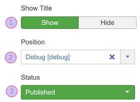 parameters inherited from joomla core