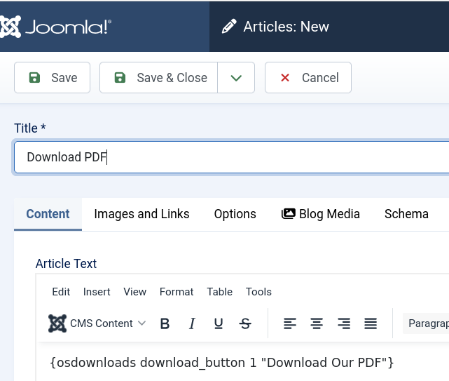 download shortcode in article