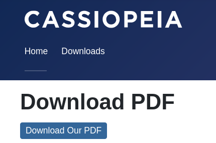 download button on front page