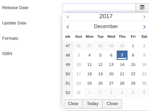Calendar box