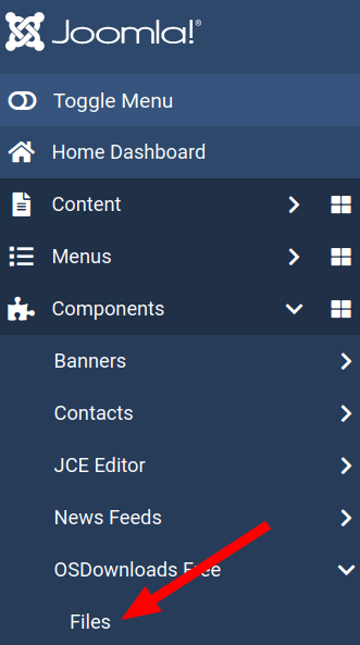 Go to components > osdownloads free > files