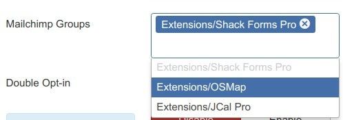 selected groups appeared in the box