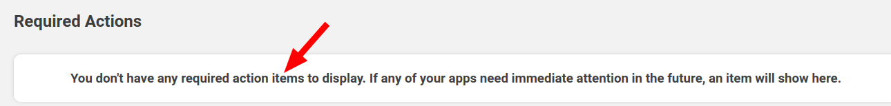 check the required actions