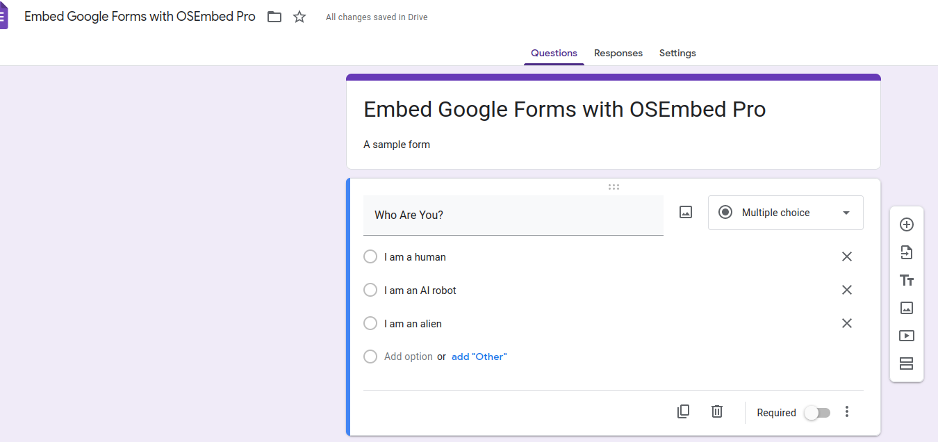 a google form