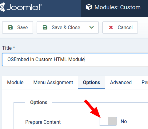 the yes button of the prepare content setting