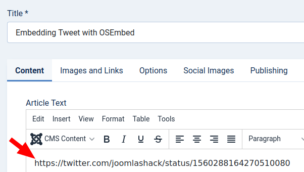 j4 the url of a twitter post