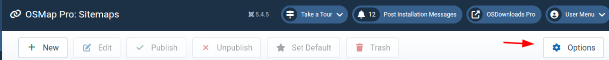 the Options button
