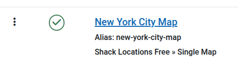 Shack Locations menu item