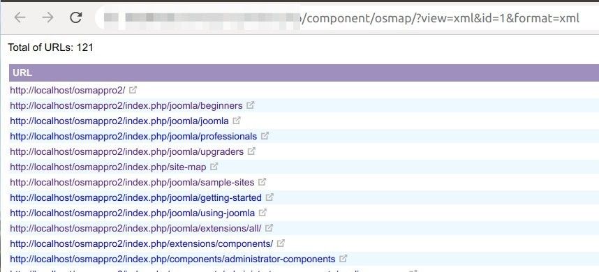 the url of osmap xml sitemap